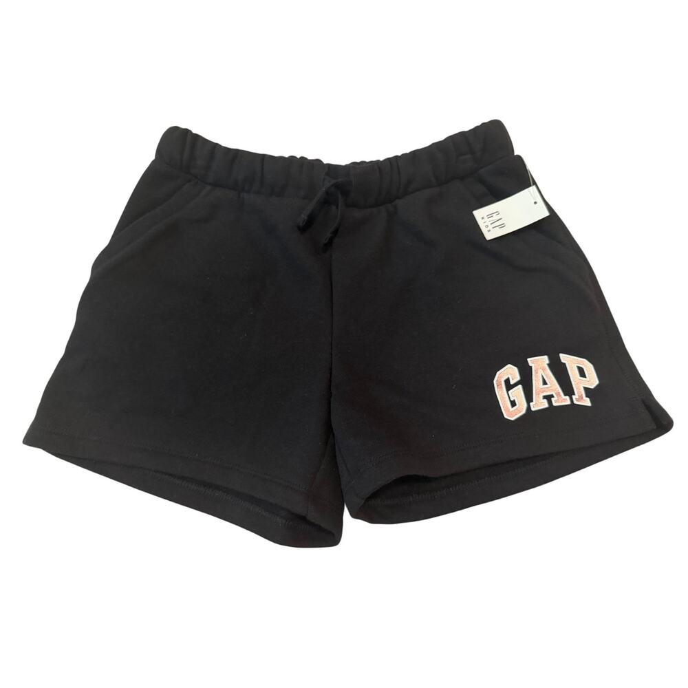 NWT Gap Kids Black Fleece Logo Shorts Size XL Extra Large
